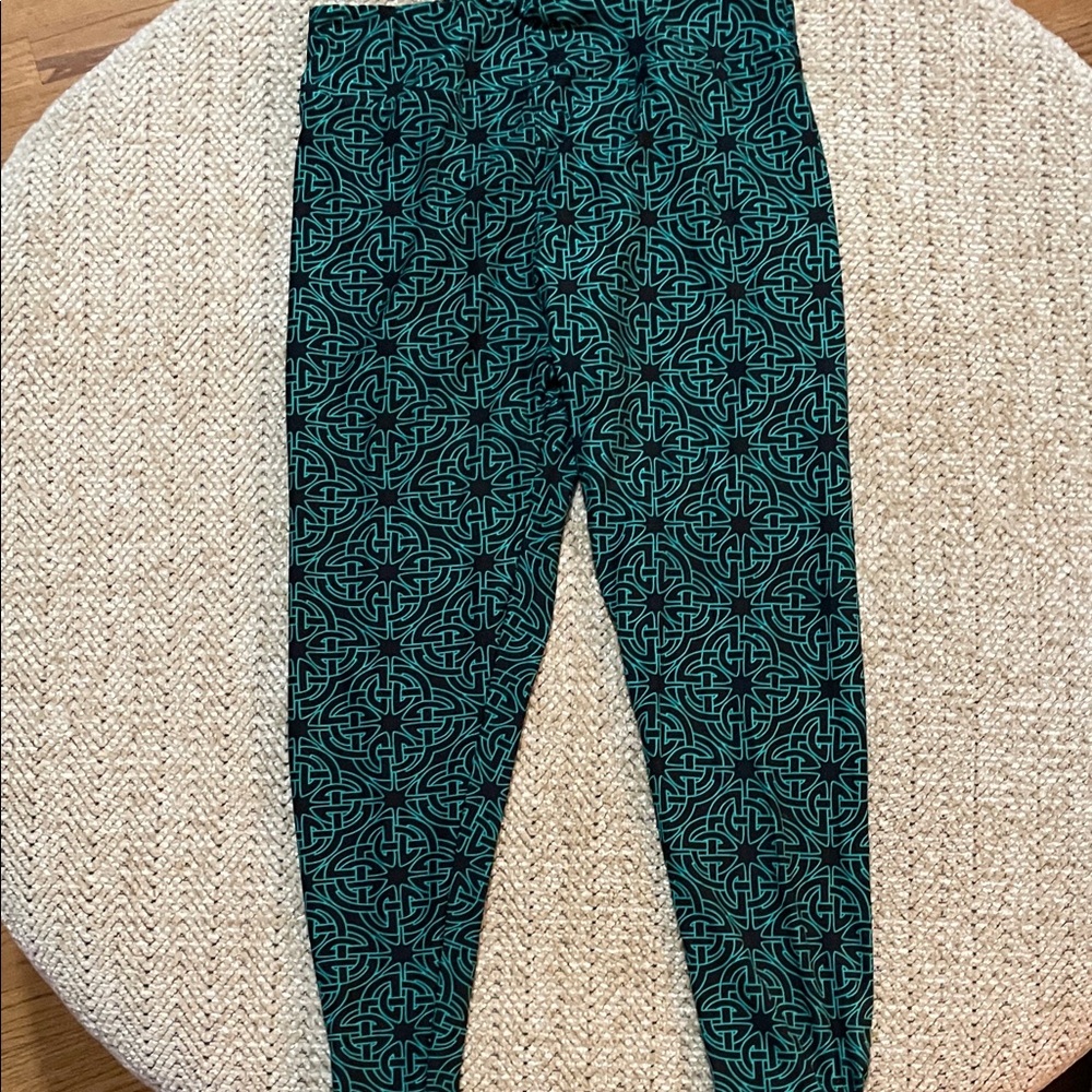 Green Patterned Leggings